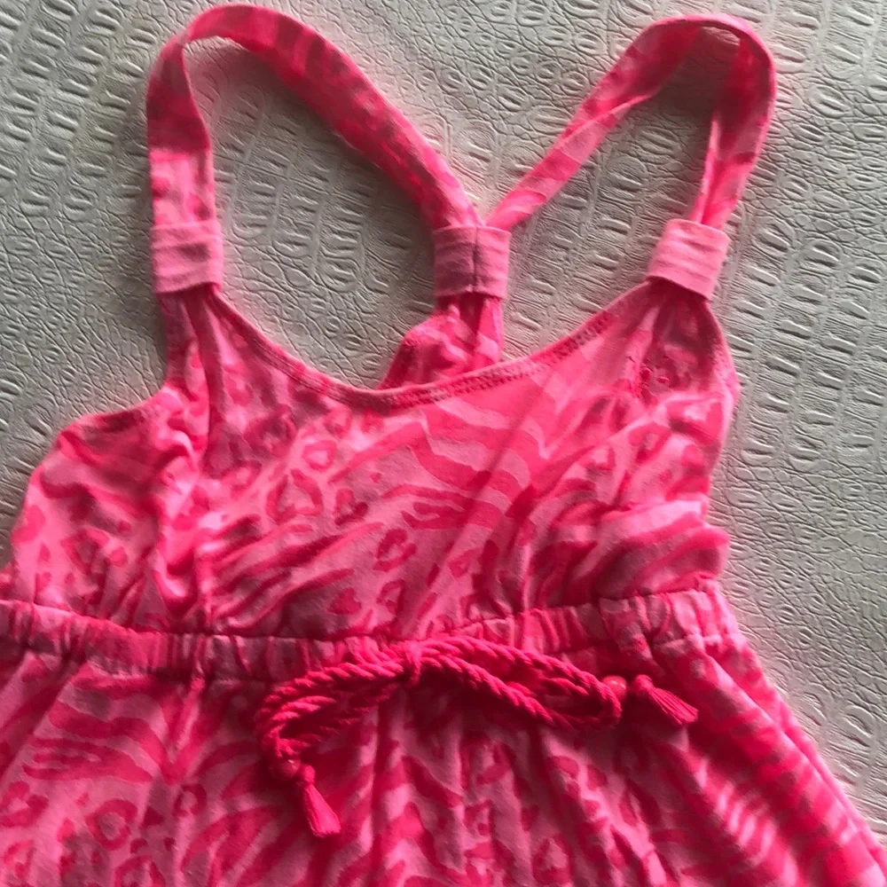 Justice beach pink print coverup dress girls 12